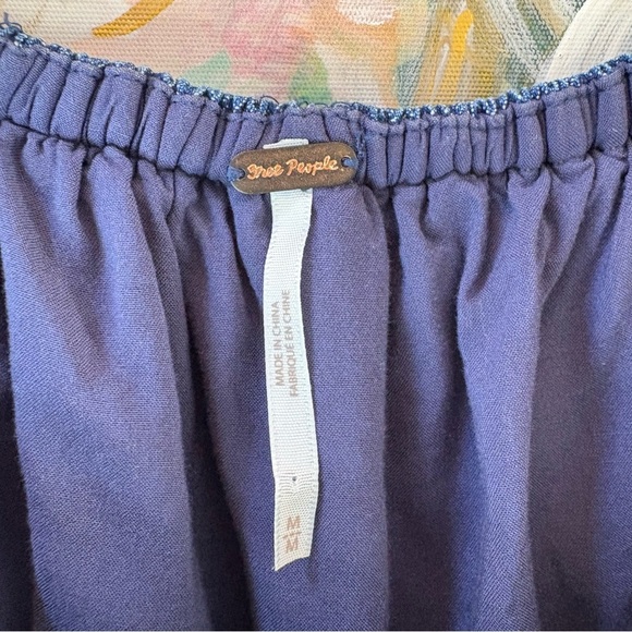 Free People Daydream Denim Tunic Off Shoulder Mini Dress Blue Size M - Picture 3 of 12